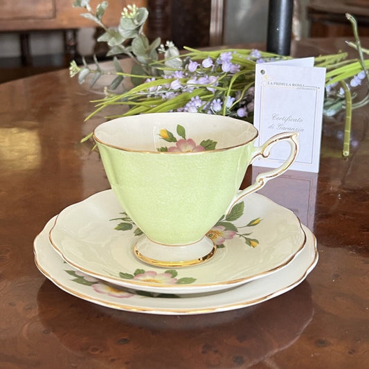 Tazza da tè The in porcellana Royal Standard Tazzina inglese Fiore Rose Verde Categoria  Servizio tazze - Tazze
