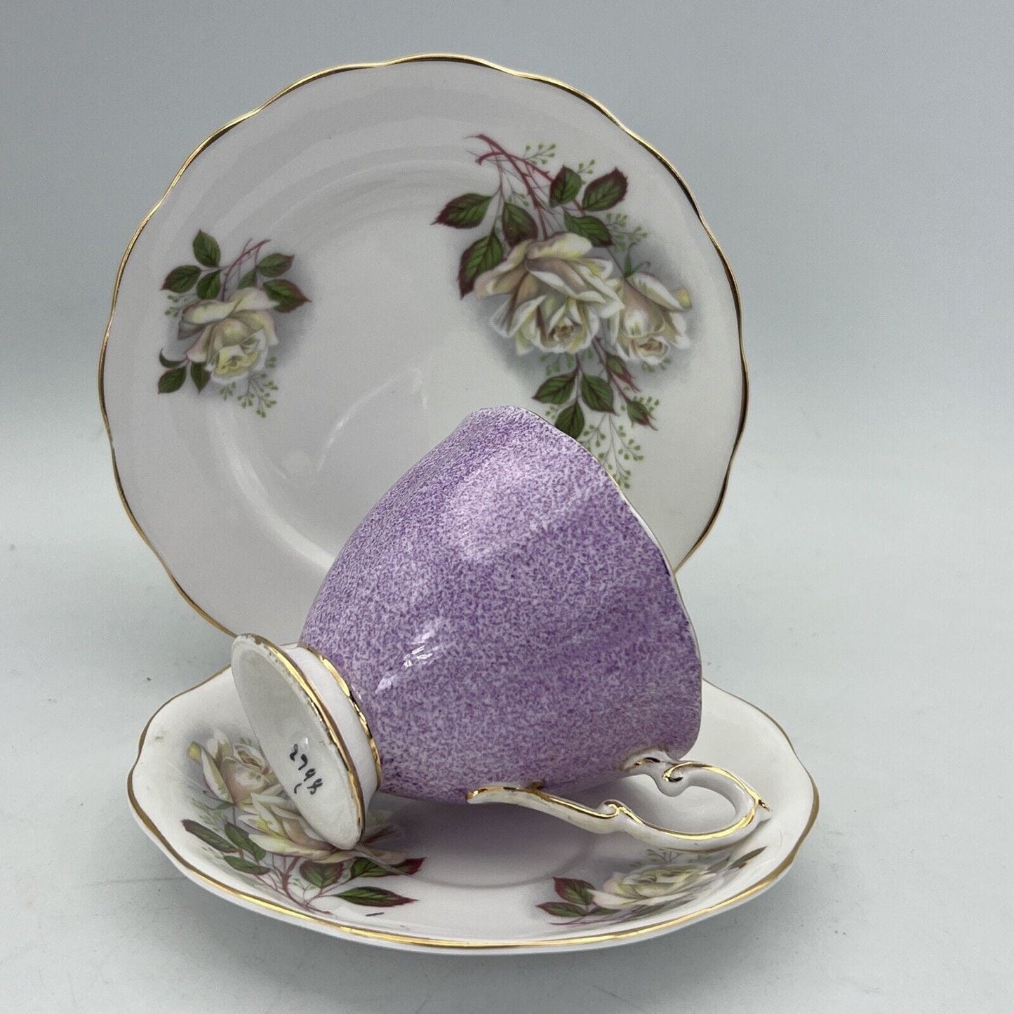 Tazza da tè The in porcellana Royal Standard Tazzina inglese Fiore Rose VIOLA Categoria Servizio tazze - Tazze