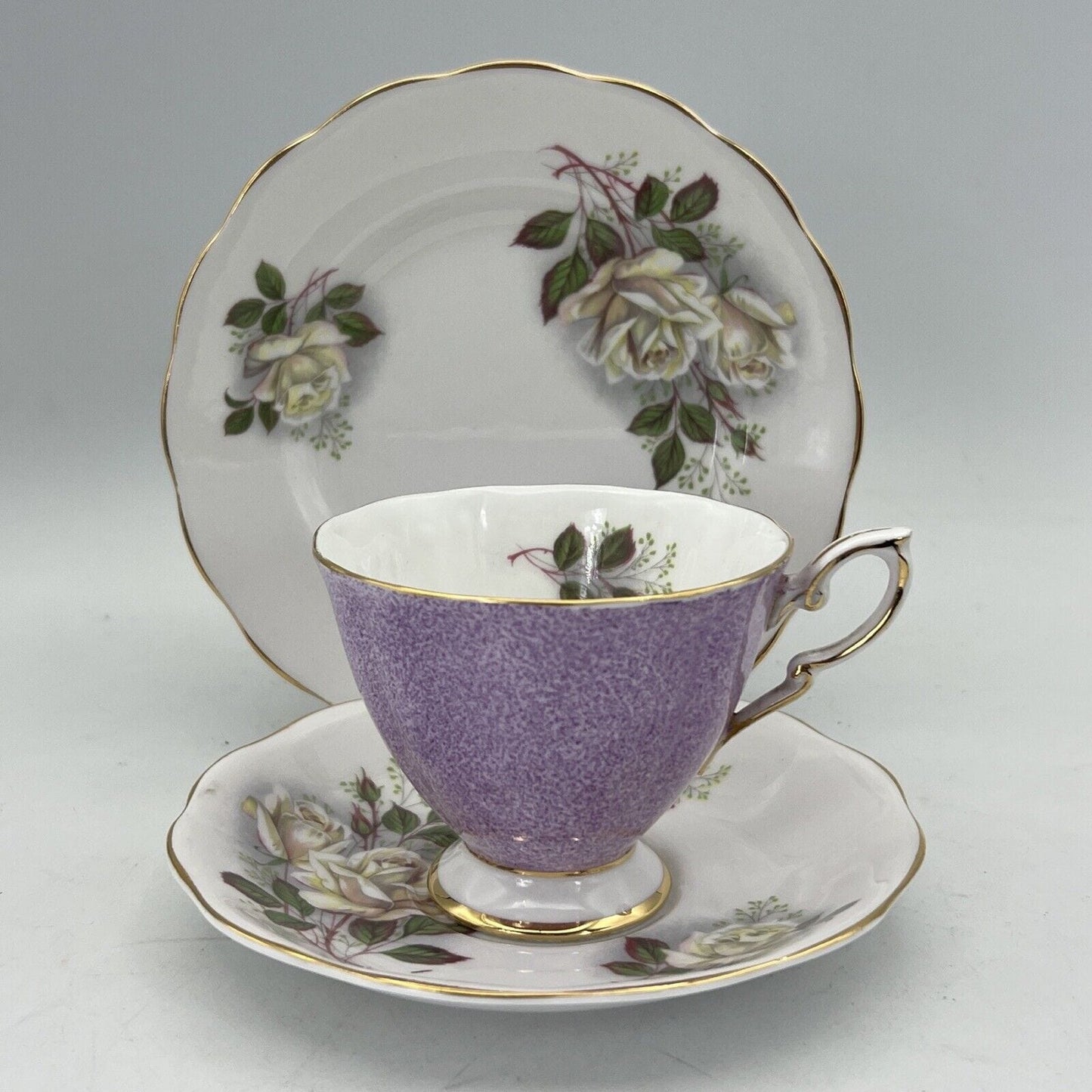 Tazza da tè The in porcellana Royal Standard Tazzina inglese Fiore Rose VIOLA Categoria Servizio tazze - Tazze