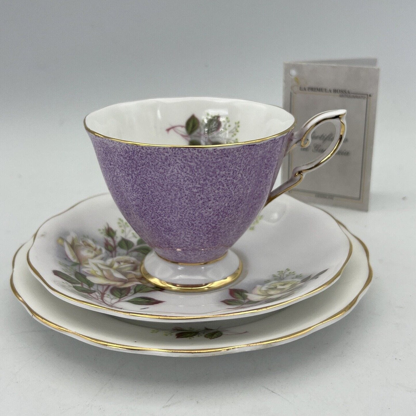 Tazza da tè The in porcellana Royal Standard Tazzina inglese Fiore Rose VIOLA Categoria Servizio tazze - Tazze