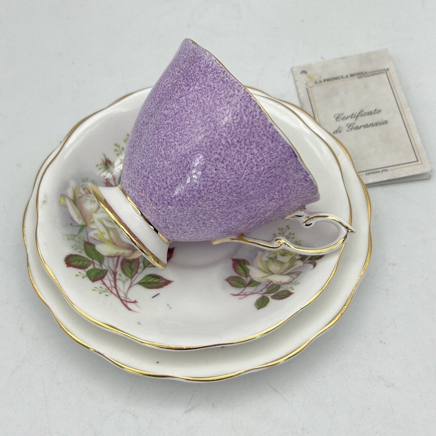 Tazza da tè The in porcellana Royal Standard Tazzina inglese Fiore Rose VIOLA Categoria Servizio tazze - Tazze