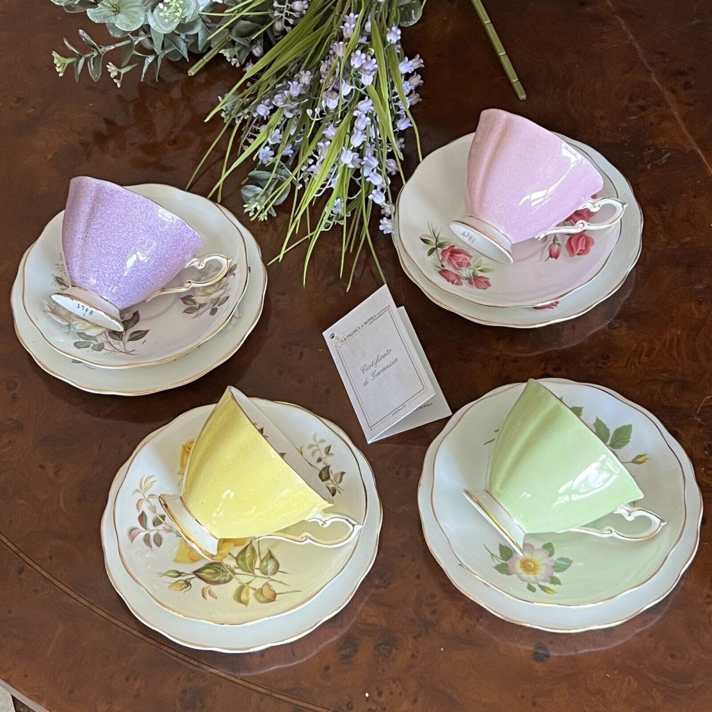 Tazza da tè The in porcellana Royal Standard Tazzina inglese Fiore Rose VIOLA Categoria Servizio tazze - Tazze