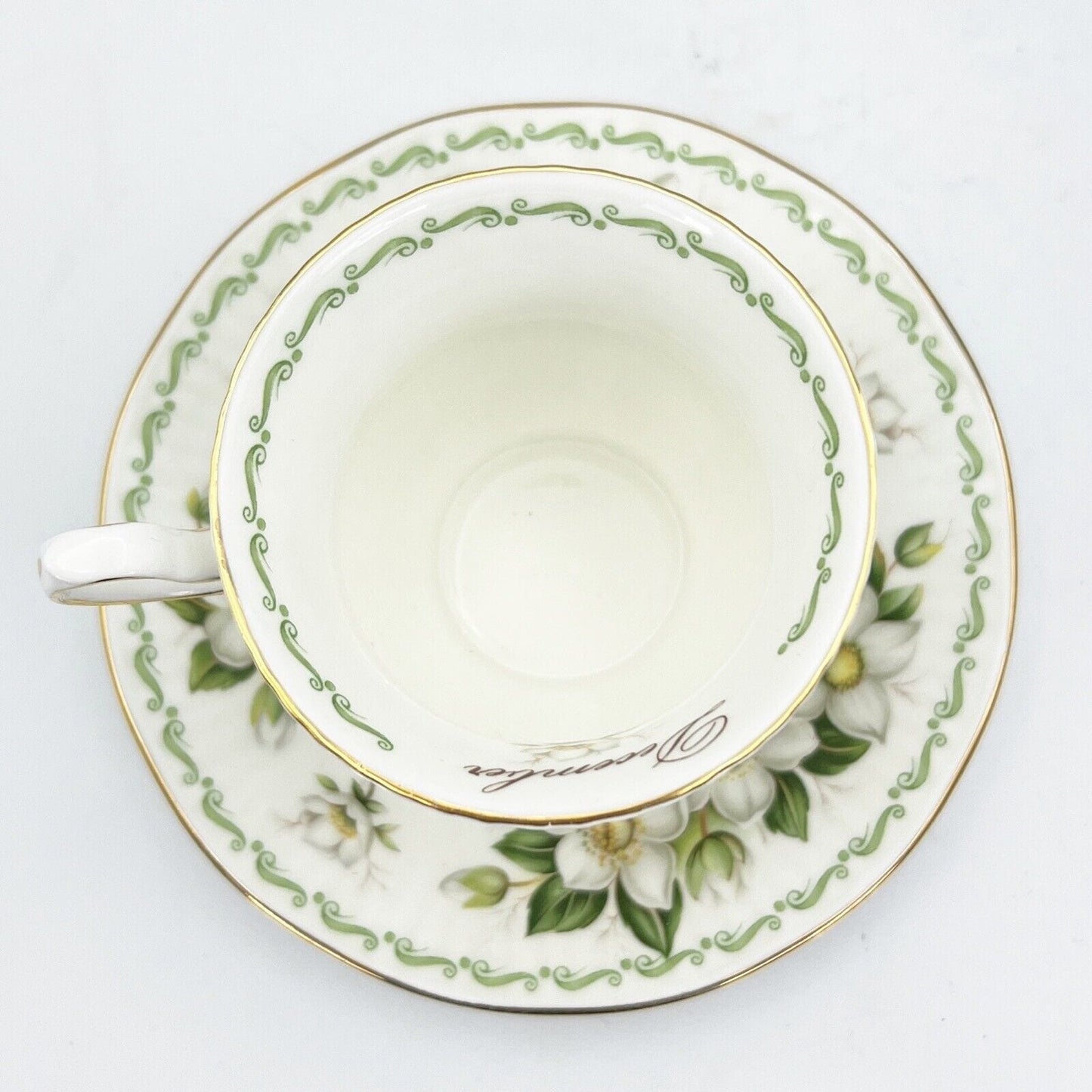 Tazza da the per tè in porcellana Queen's con mese tazzina inglese Dicembre 900 Categoria Servizio tazze - Tazze