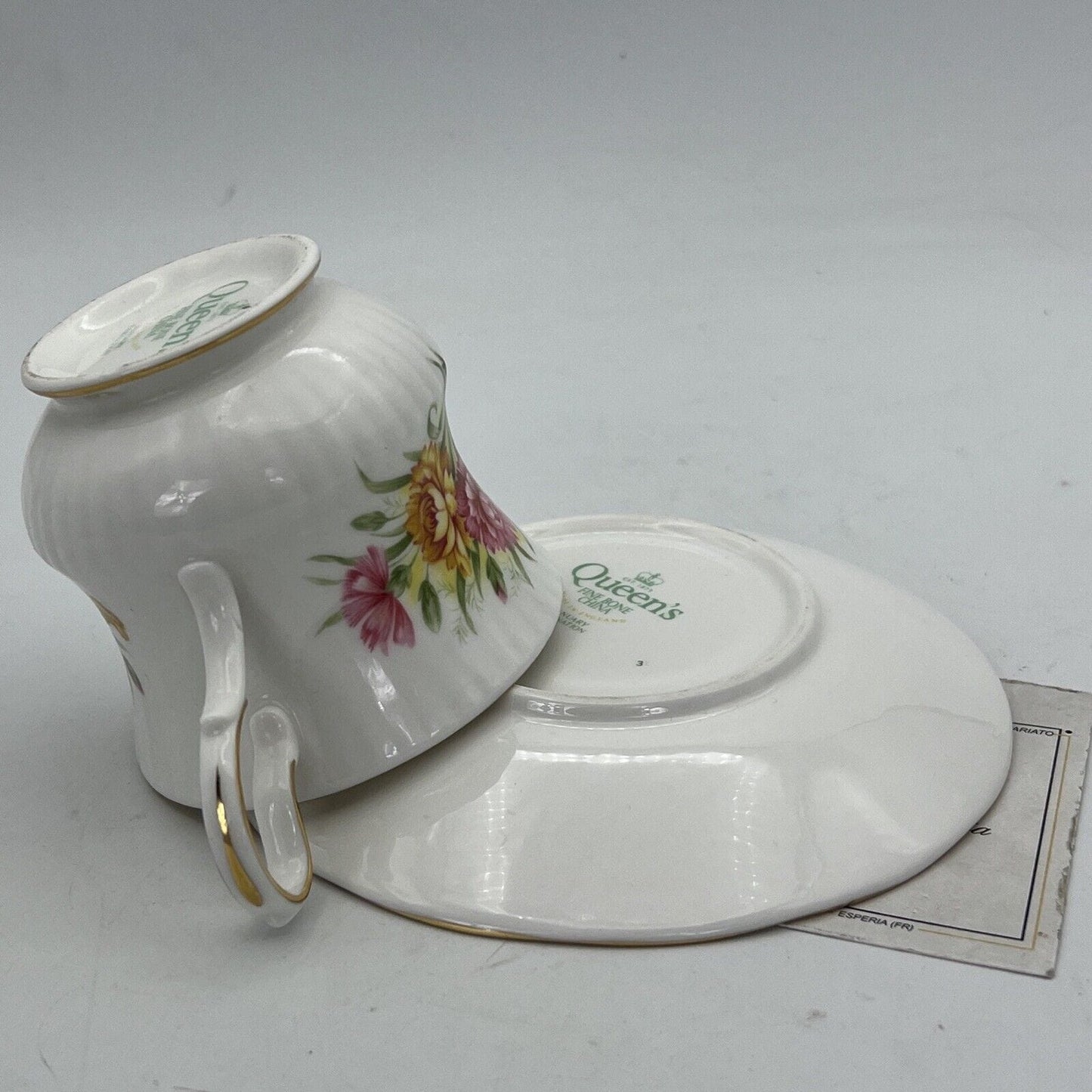 Tazza da the per tè in porcellana Queen's con mese tazzina inglese GENNAIO 900 Categoria Servizio tazze - Tazze