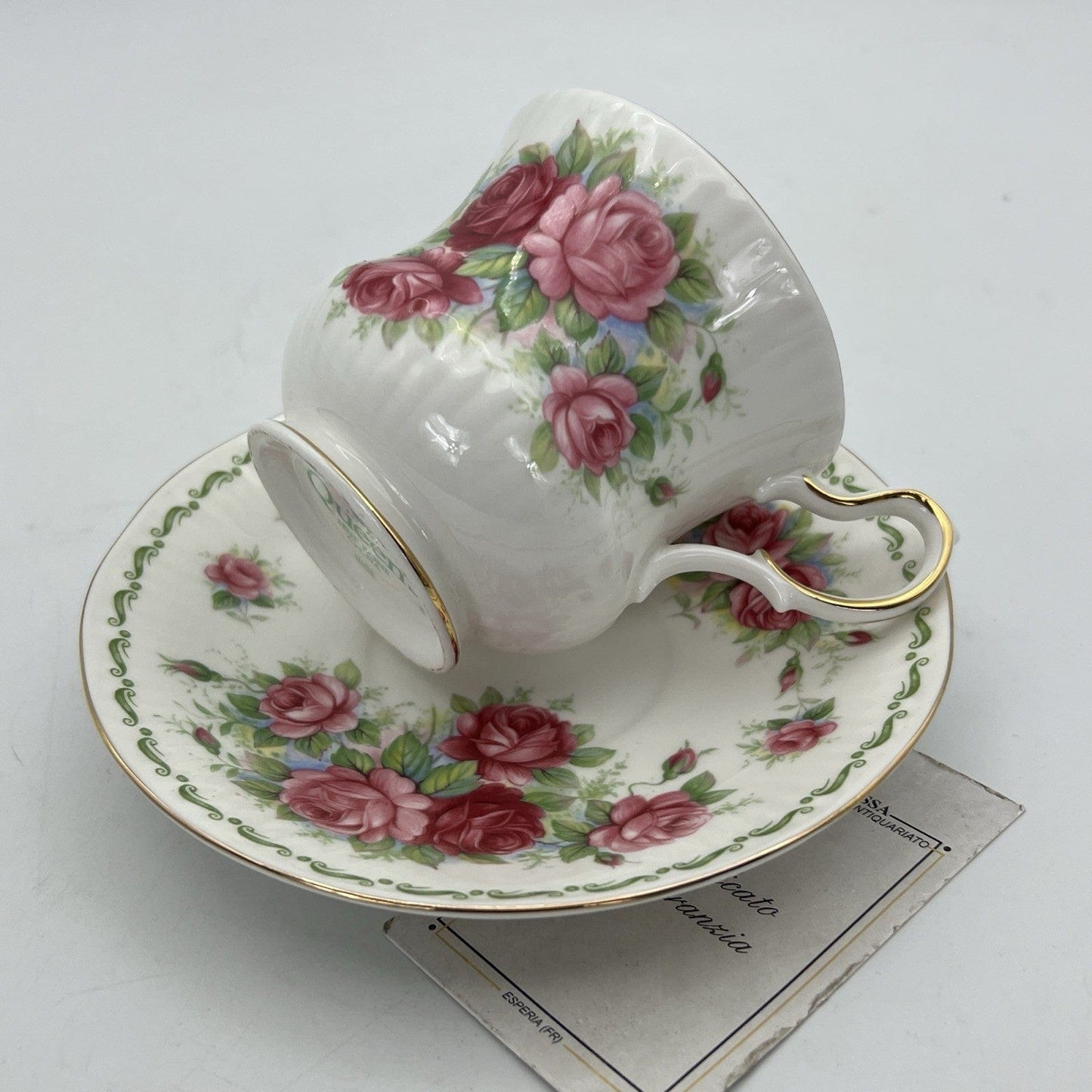 Tazza da the per tè in porcellana Queen's con mese tazzina inglese GIUGNO 900 Categoria Servizio tazze - Tazze