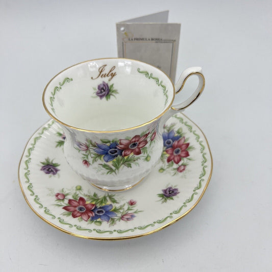 Tazza da the per tè in porcellana Queen's con mese tazzina inglese Luglio 900 Categoria  Servizio tazze - Tazze