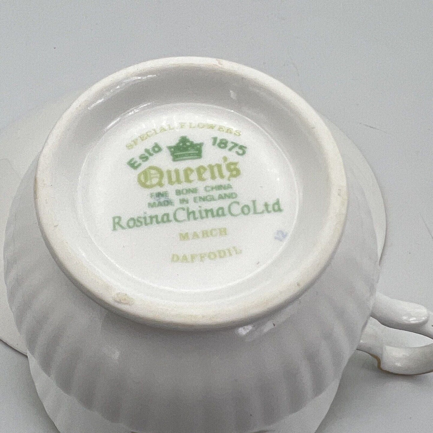 Tazza da the per tè in porcellana Queen's con mese tazzina inglese MARZO 900 Categoria Servizio tazze - Tazze