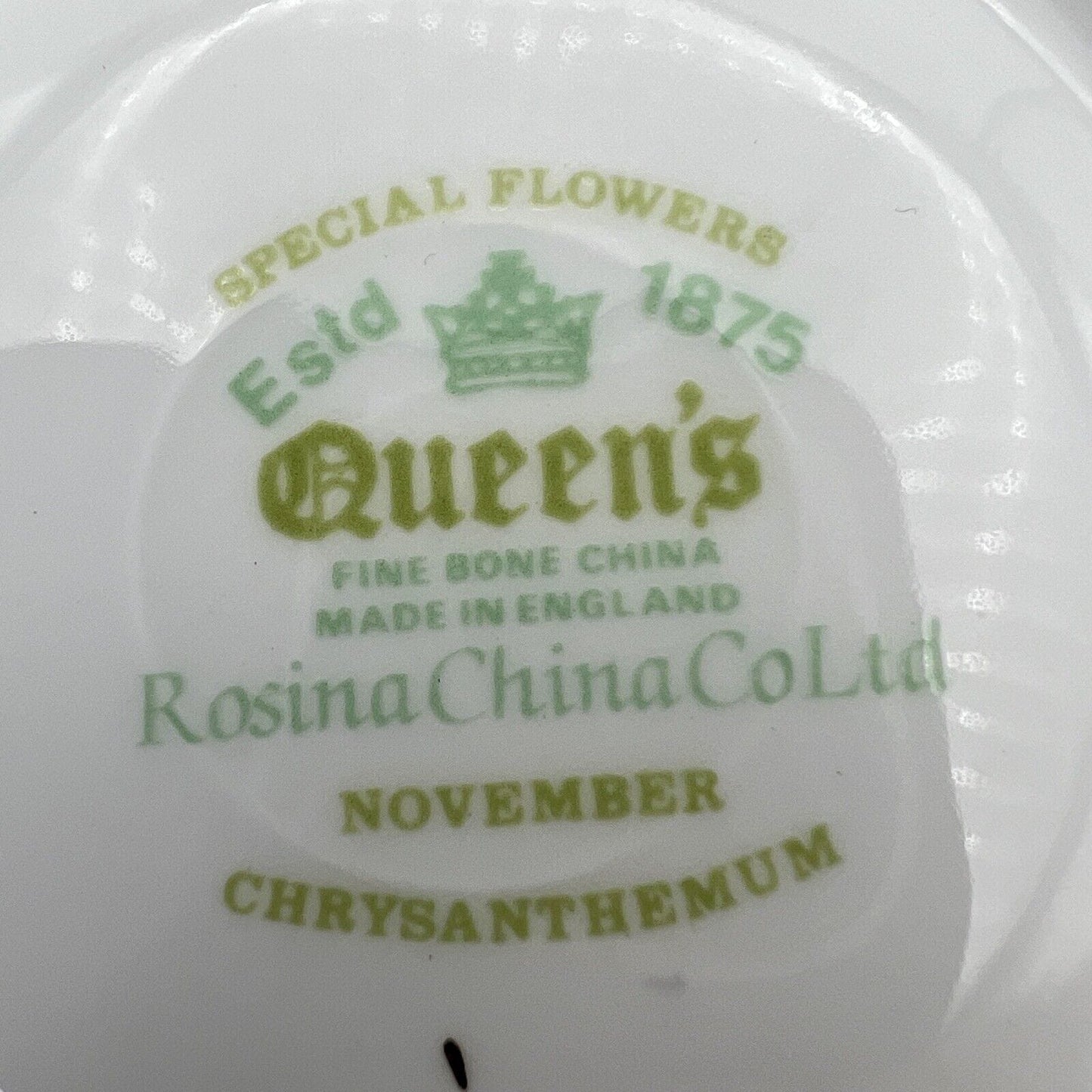 Tazza da the per tè in porcellana Queen's con mese tazzina inglese Novembre 900 Categoria Servizio tazze - Tazze