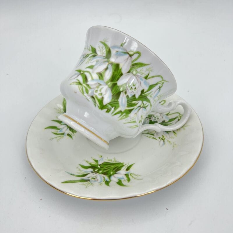 Tazza da the tè in porcellana con mese tazzina stile inglese GENNAIO 900 Fiori Categoria  Servizio tazze - Tazze