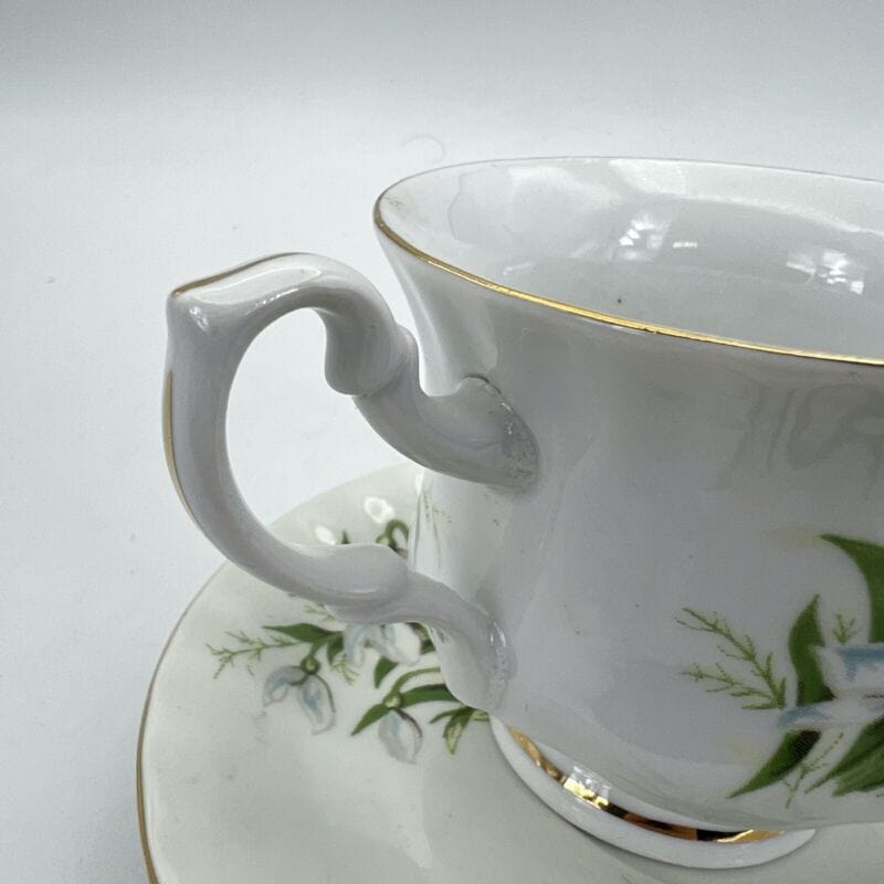 Tazza da the tè in porcellana con mese tazzina stile inglese GENNAIO 900 Fiori Categoria  Servizio tazze - Tazze