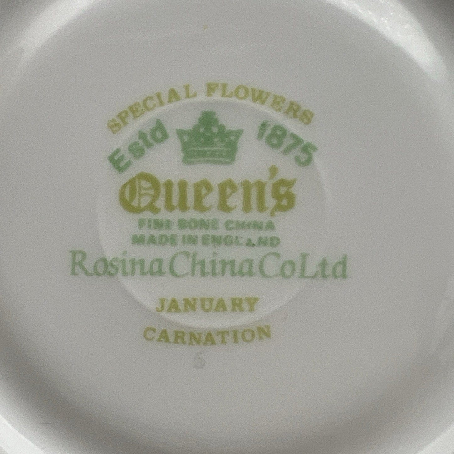 Tazza da the tè in porcellana Queen's mese tazzina inglese Gennaio 900 Rosina Categoria Servizio tazze - Tazze