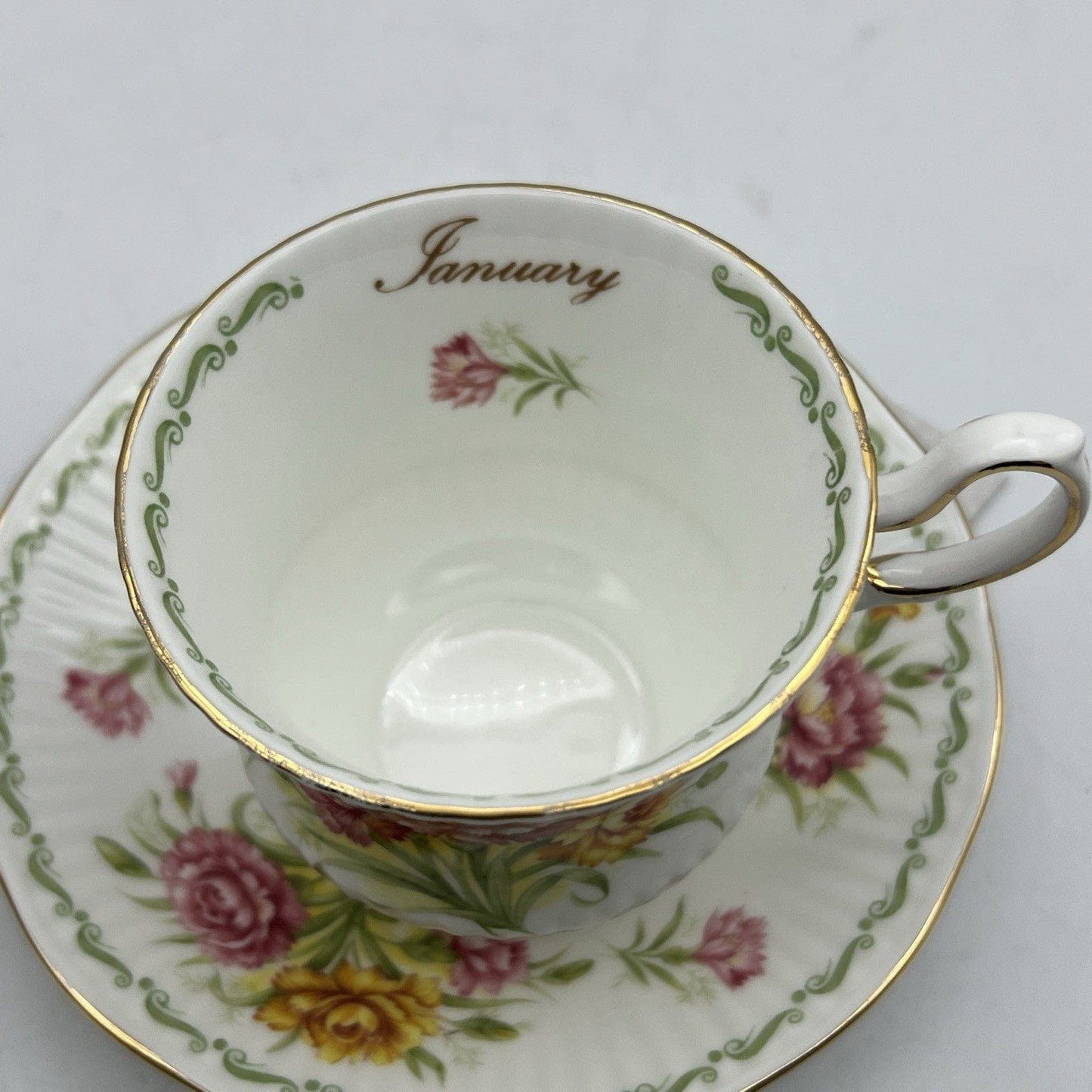 Tazza da the tè in porcellana Queen's mese tazzina inglese Gennaio 900 Rosina Categoria Servizio tazze - Tazze