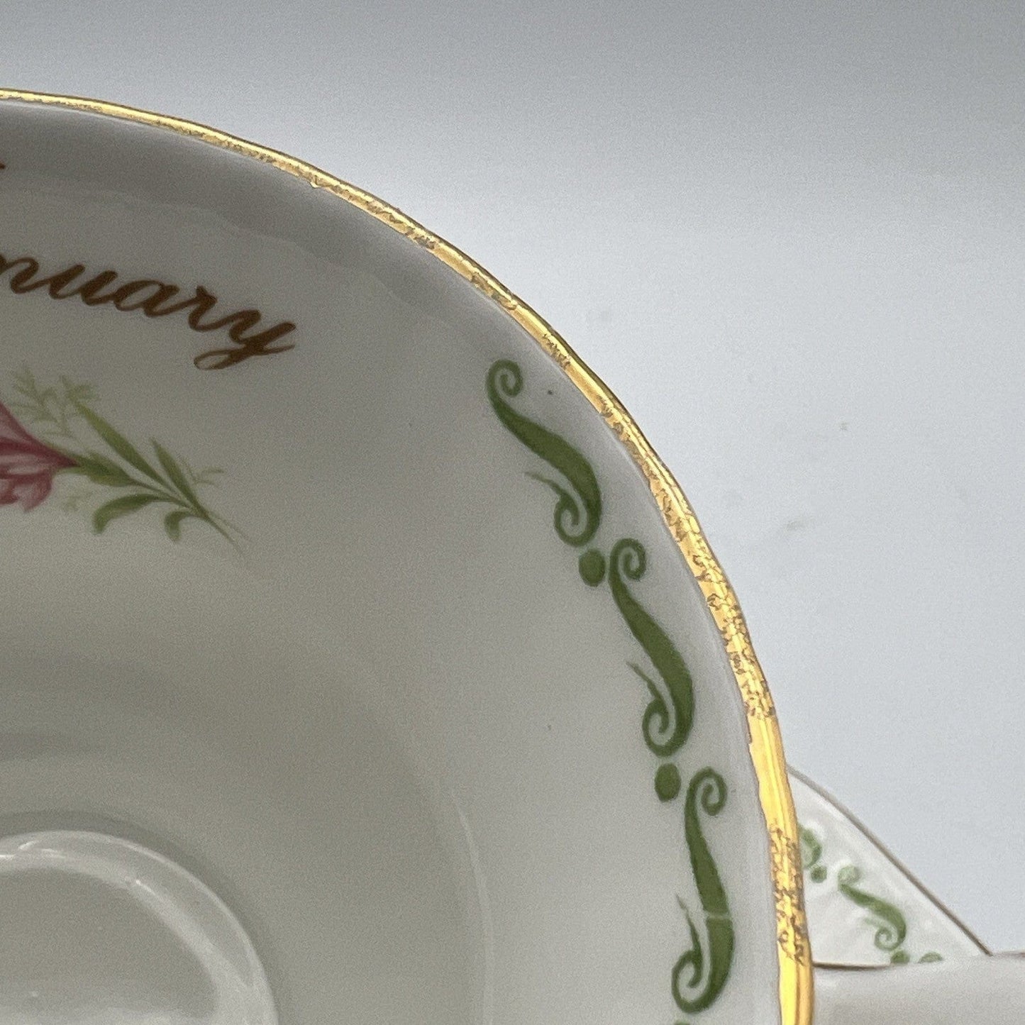 Tazza da the tè in porcellana Queen's mese tazzina inglese Gennaio 900 Rosina Categoria Servizio tazze - Tazze