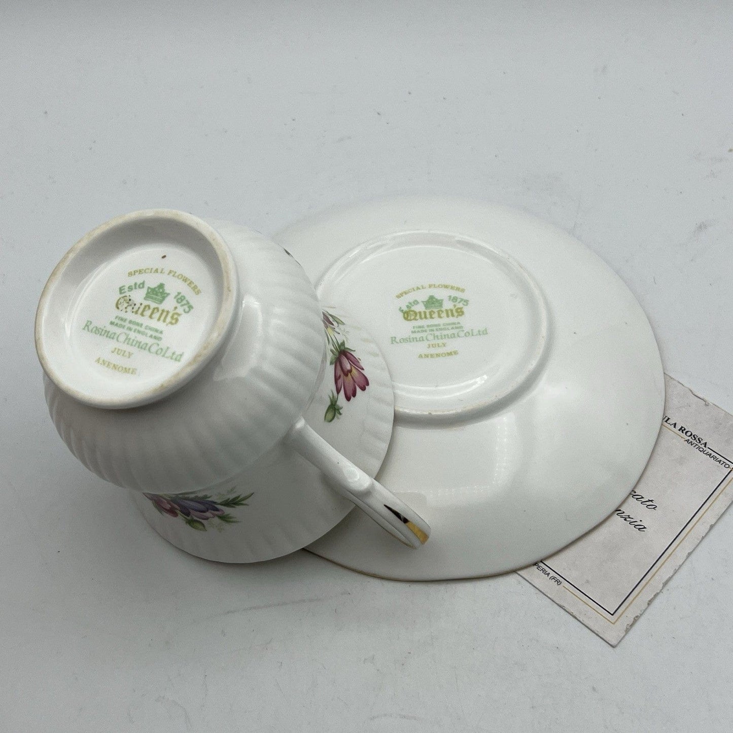 Tazza da the tè in porcellana Queen's mese tazzina inglese Luglio 900 Rosina Categoria Servizio tazze - Tazze