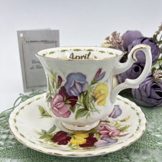 Tazza in porcellana Royal Albert mese tazzina da caffè inglese Aprile 1970 Fiori Categoria  Servizio tazze - Tazze