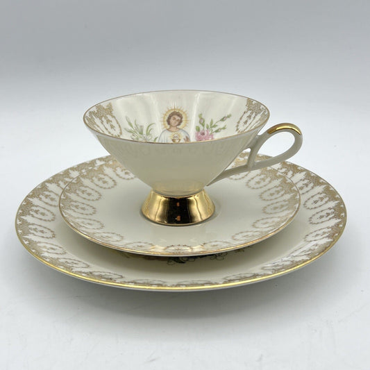 Tazza Piatto Antico in porcellana Bavaria Decorativo Prima Comunione Categoria  Servizio tazze - Tazze