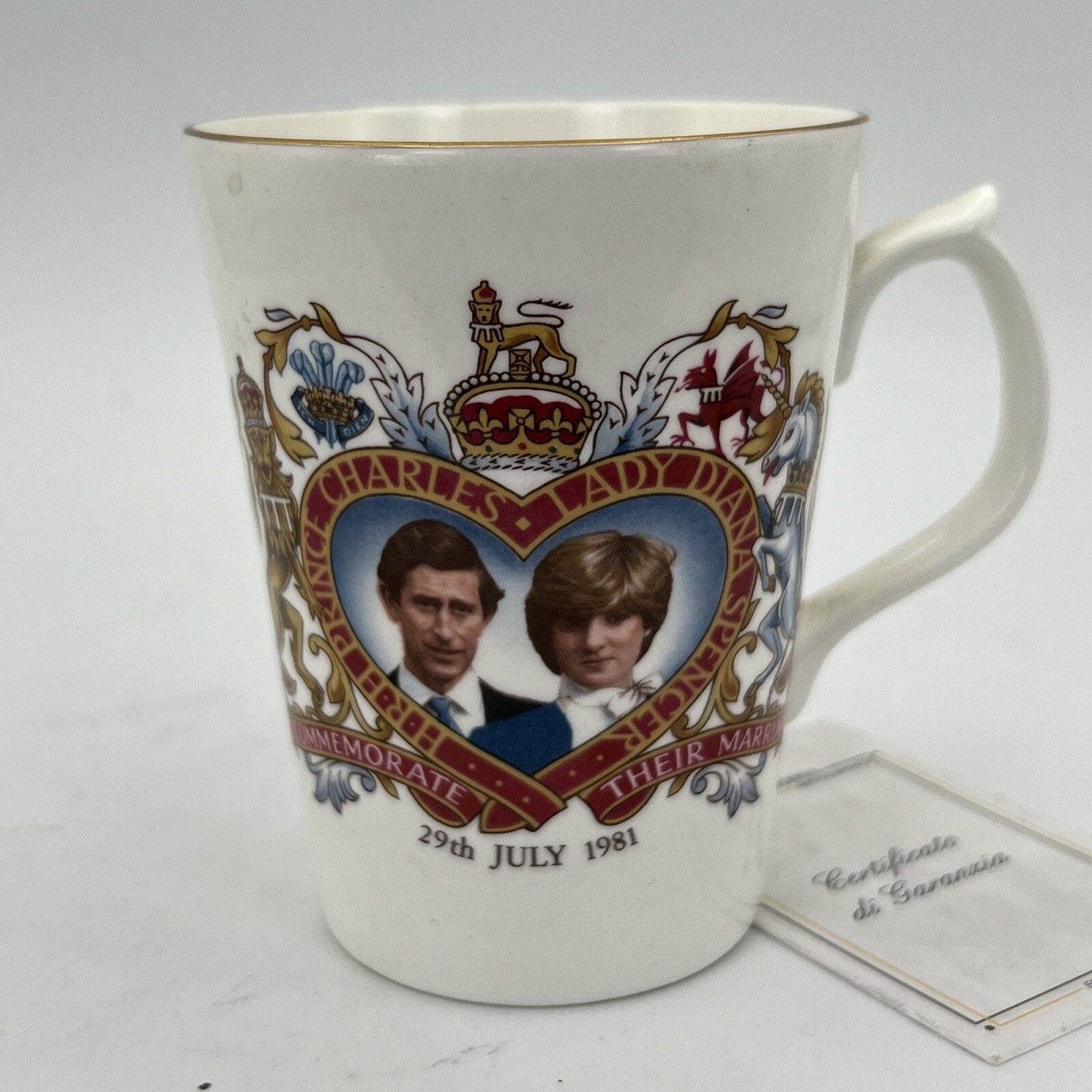 Tazza Vintage Mug Inglese Matrimonio Principe Carlo Lady Diana Casa Reale Categoria Boccali
