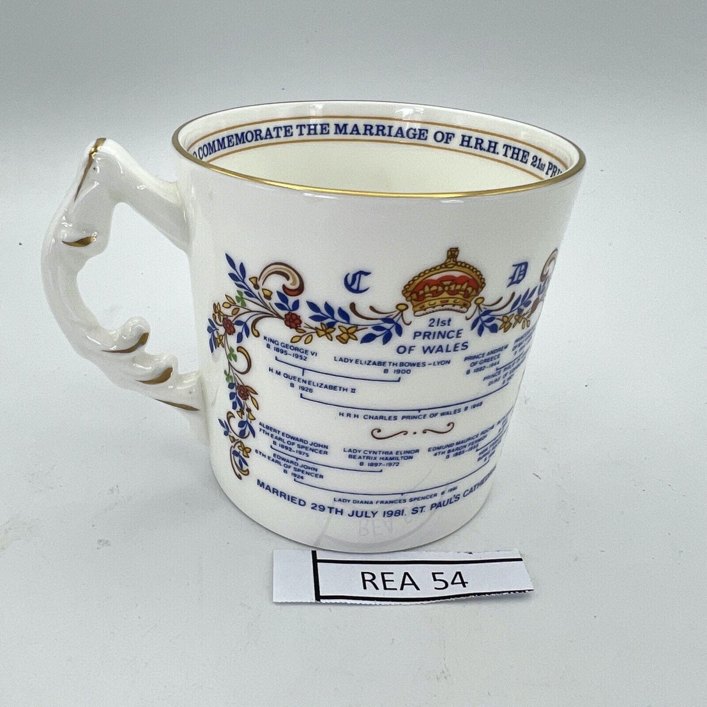 Tazza Vintage Mug Inglese Matrimonio Principe Carlo Lady Diana Casa Reale 1981 Categoria Arte e antiquariato:Porcellana e ceramica:Altro porcellana e ceramica