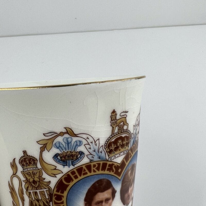 Tazza Vintage Mug Inglese Matrimonio Principe Carlo Lady Diana Casa Reale Ahsley Categoria Ceramiche e Porcellane