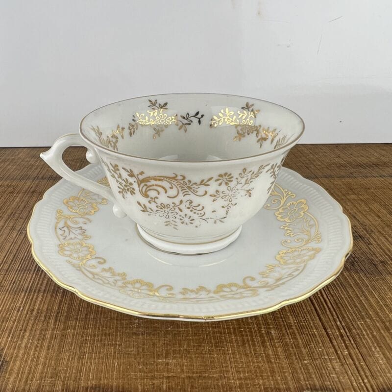Tazzina da caffe antica in porcellana Bavaria tazza tazzine oro con piattino 900 Categoria  Servizio tazze - Tazze