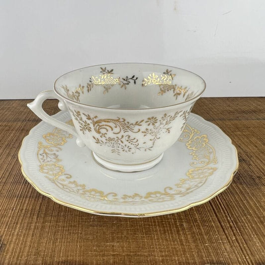 Tazzina da caffe antica in porcellana Bavaria tazza tazzine oro con piattino 900 Categoria  Servizio tazze - Tazze