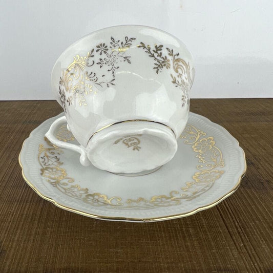 Tazzina da caffe antica in porcellana Bavaria tazza tazzine oro con piattino 900 Categoria  Servizio tazze - Tazze