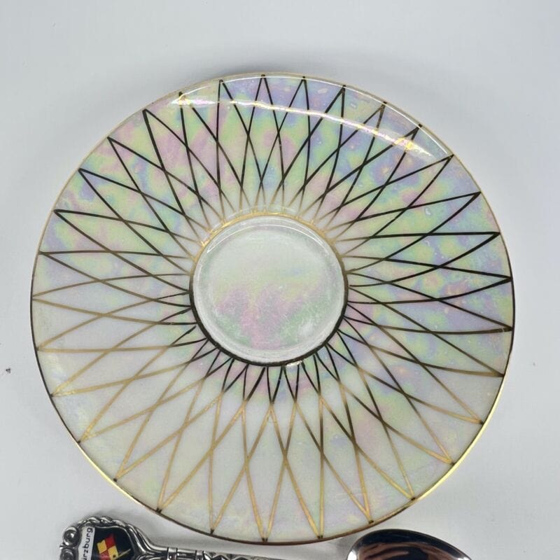 Tazzina da caffè Vintage Souvenir Germania Wurzburg cucchiaino in argento 800 Categoria Ceramiche e Porcellane