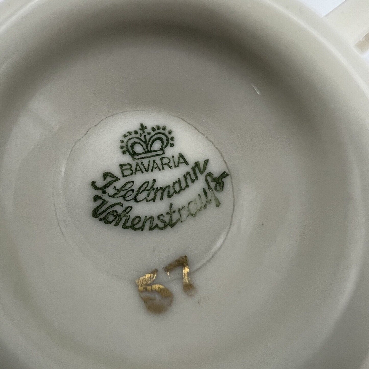 Tazzina da per caffe antica in porcellana Bavaria Seltmann tazza anni 40 fiori Categoria Servizio tazze - Tazze