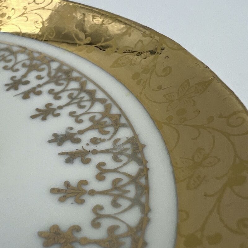 Tazzina da per caffe antico in porcellana Bavaria anni 40 tazza con piattino Oro Categoria  Servizio tazze - Tazze