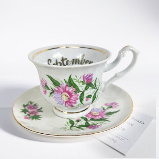 Tazzina da per caffe stile antico in porcellana con mese tazza inglese SETTEMBRE Categoria  Servizio tazze - Tazze
