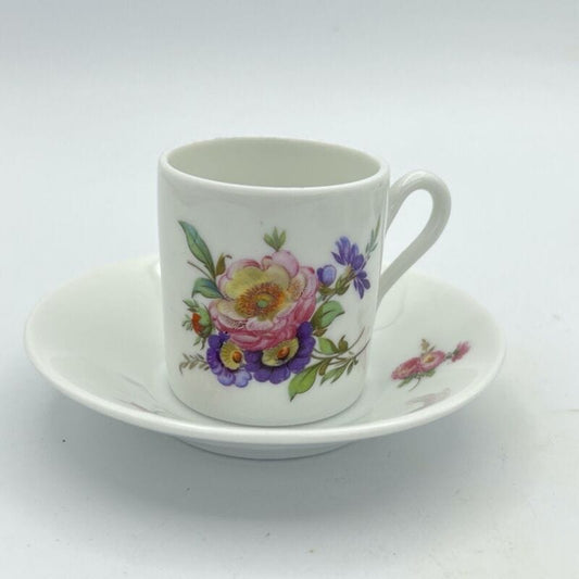 Tazzine da caffe Richard Ginori Servizio antico in porcellana tazze a fiori Categoria  Ceramiche e Porcellane