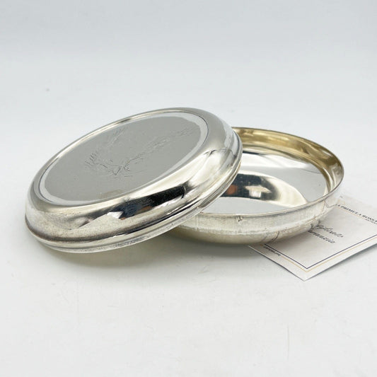 Teca contenitore eucaristico porta ostie in argento Silver plated patena Spiga Categoria  Sheffield & Argento