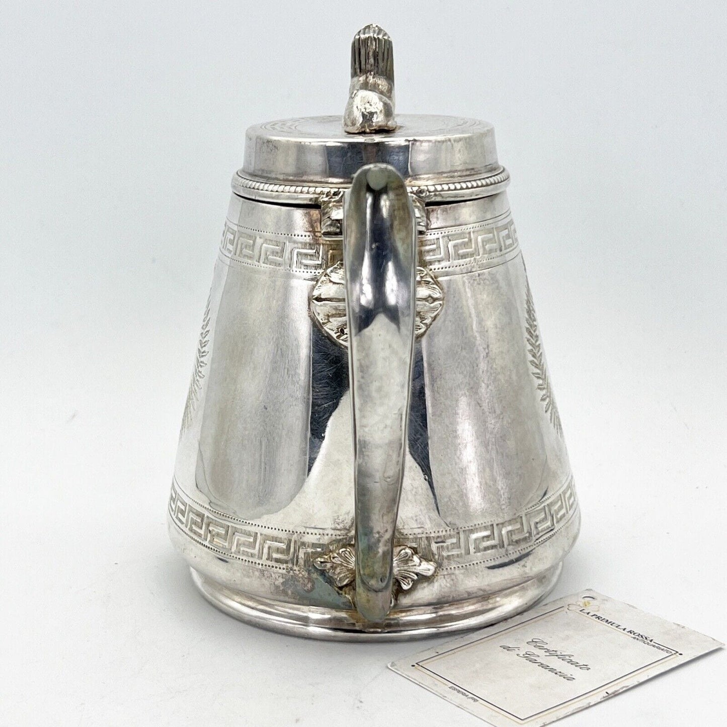Teiera antica dell'800 inglese in argento silver plated sheffield caffettiera L Categoria Sheffield & Argento