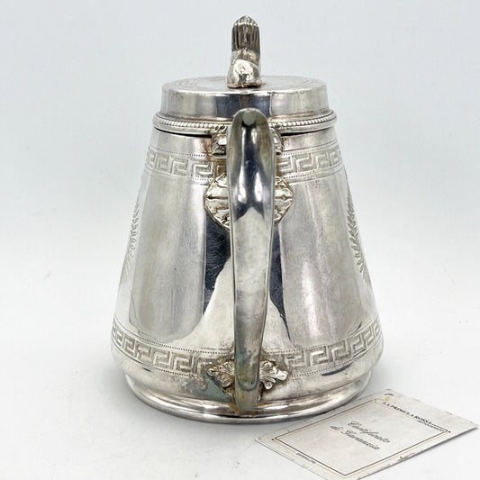 Teiera antica dell'800 inglese in argento silver plated sheffield caffettiera L Categoria  Sheffield & Argento