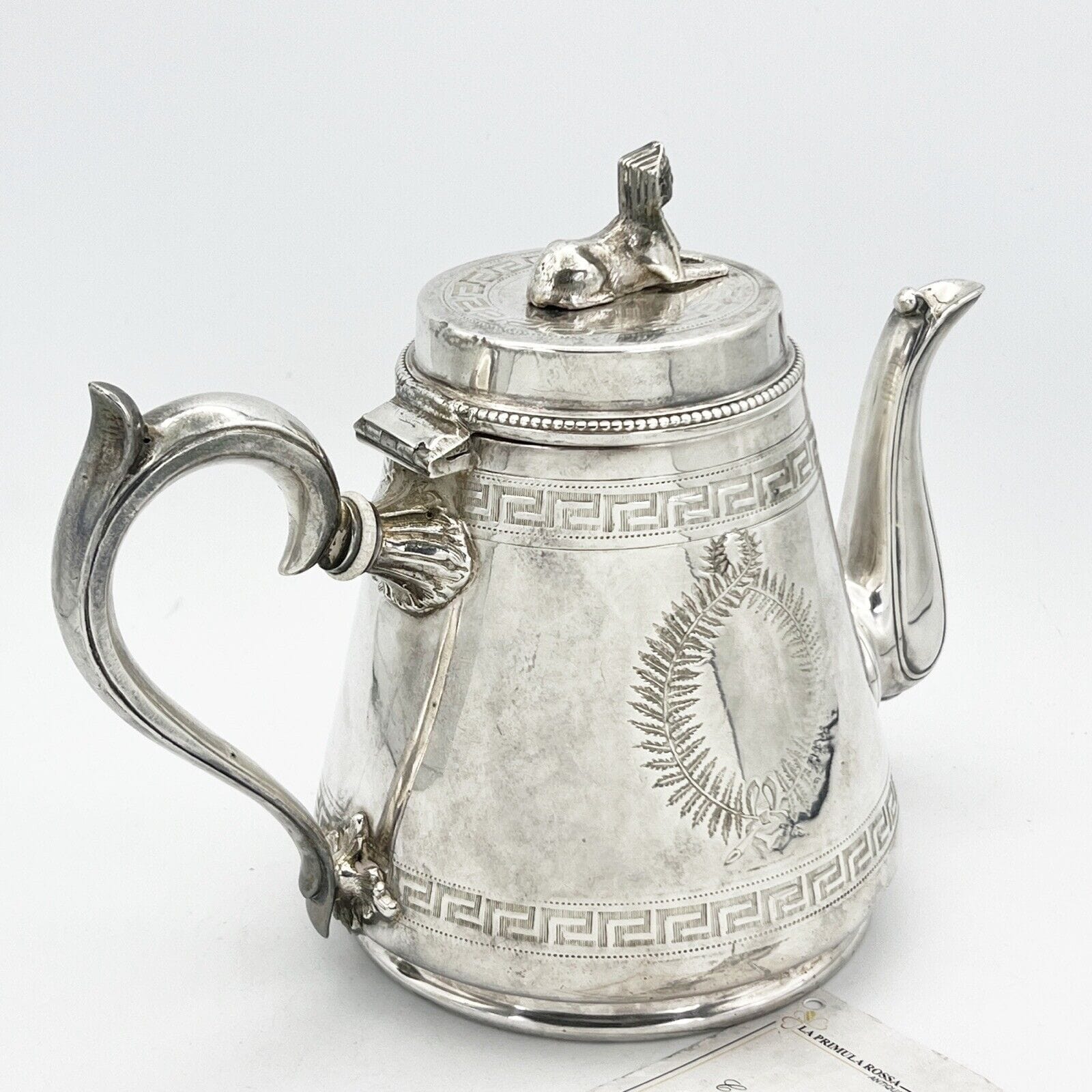 Teiera antica dell'800 inglese in argento silver plated sheffield caffettiera L Categoria  Sheffield & Argento