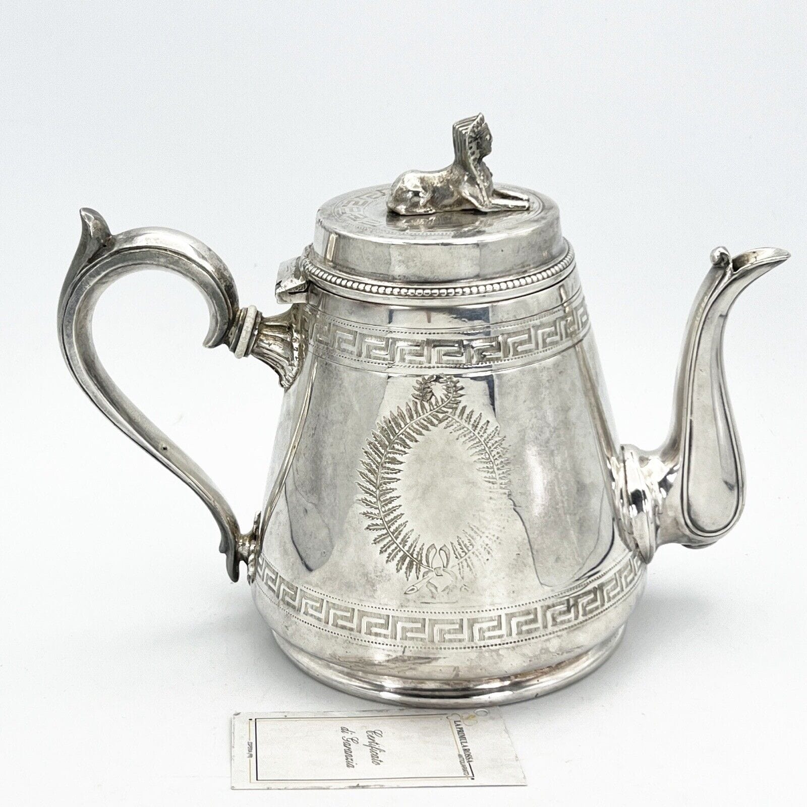 Teiera antica dell'800 inglese in argento silver plated sheffield caffettiera L Categoria  Sheffield & Argento