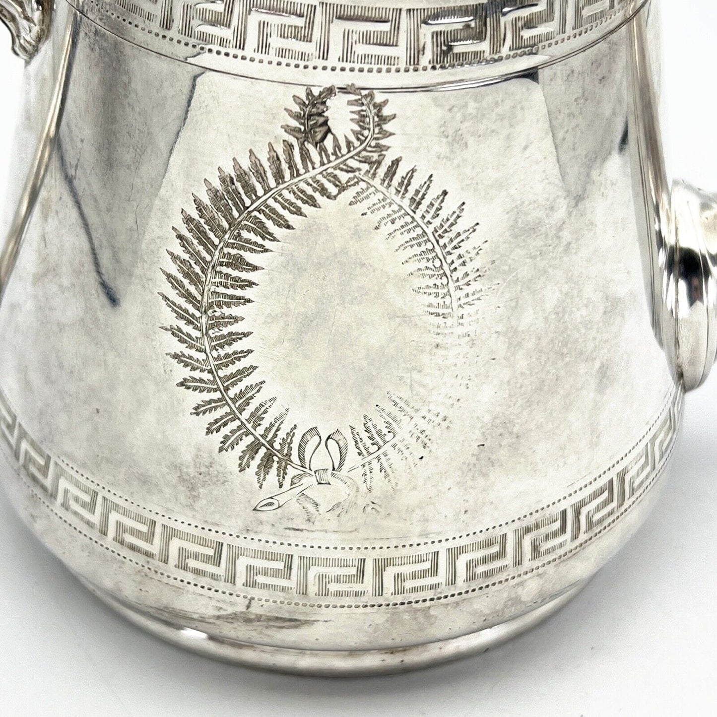 Teiera antica dell'800 inglese in argento silver plated sheffield caffettiera L Categoria Sheffield & Argento