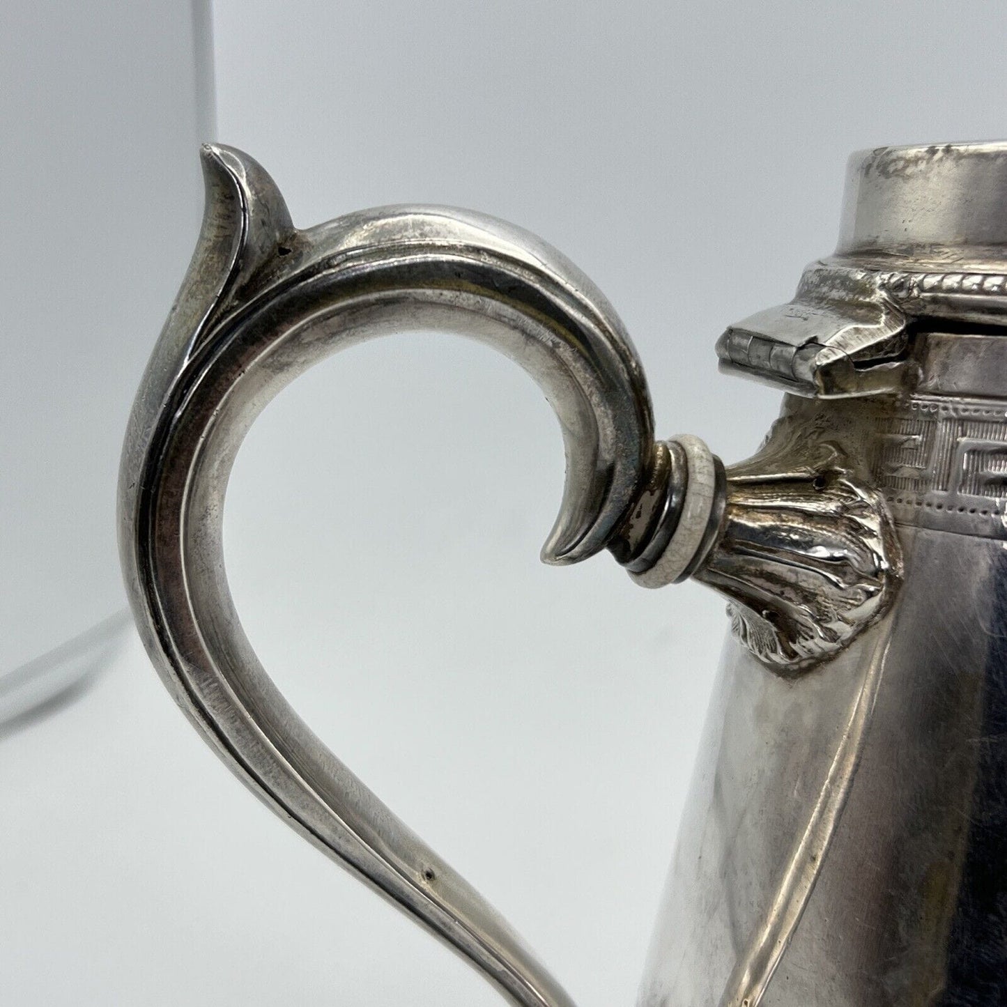 Teiera antica dell'800 inglese in argento silver plated sheffield caffettiera L Categoria Sheffield & Argento