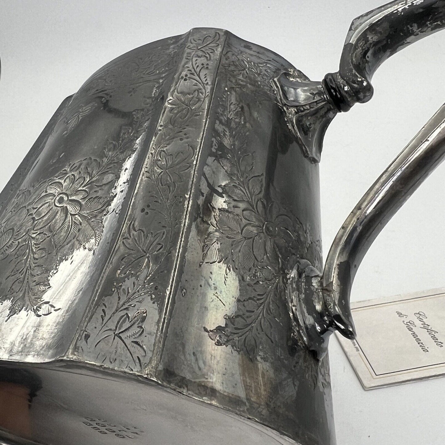 Teiera antica inglese in argento silver plated sheffield d'epoca 800 Vittoriana Categoria Sheffield & Argento