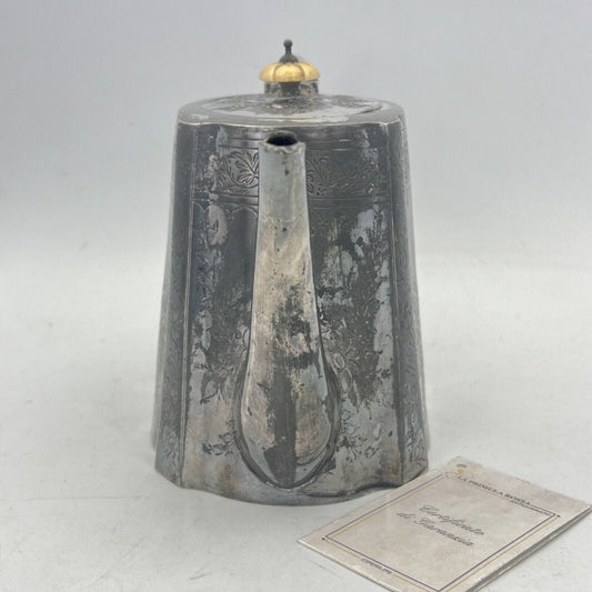 Teiera antica inglese in argento silver plated sheffield d'epoca 800 Vittoriana Categoria  Sheffield & Argento
