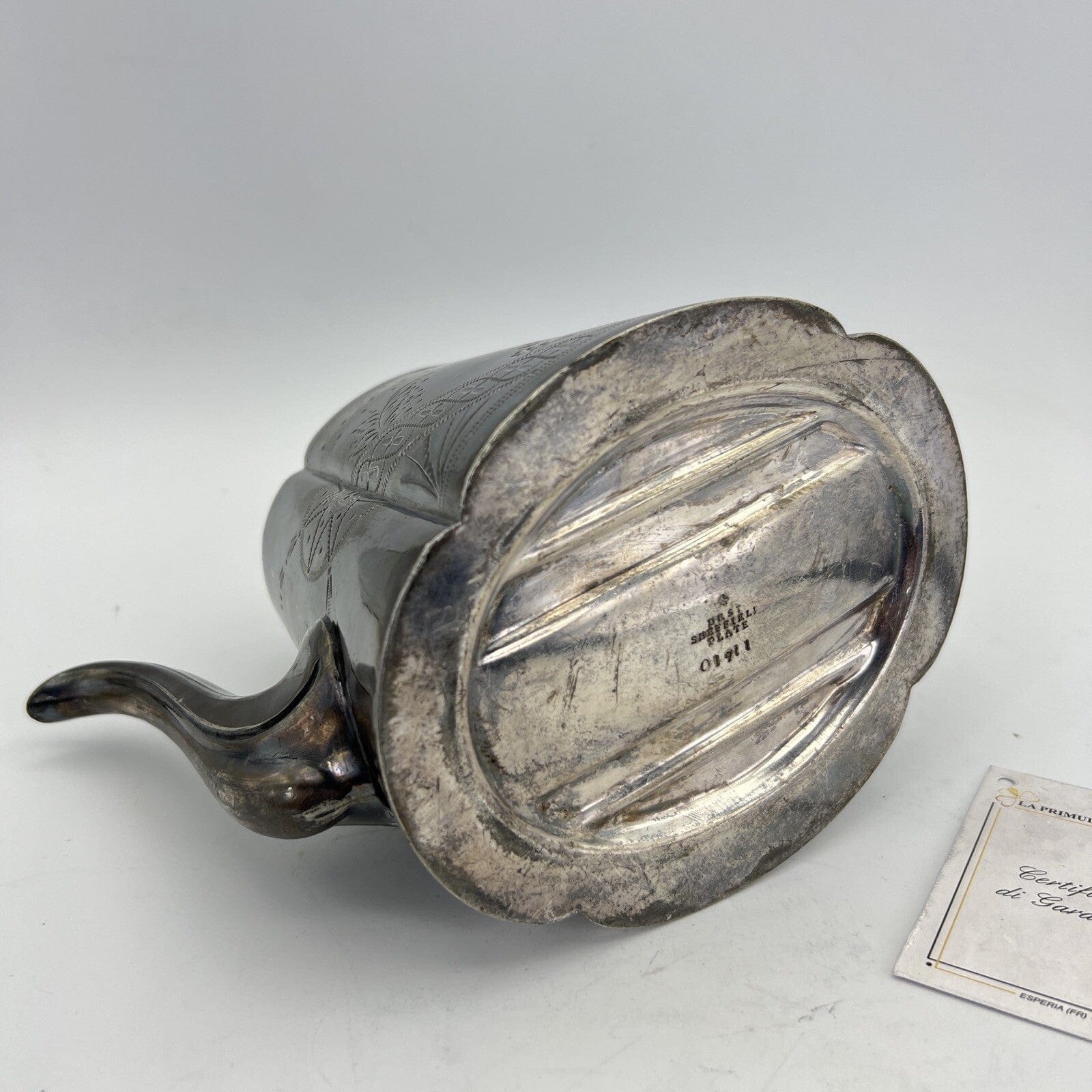 Teiera antica inglese in argento silverplate sheffield d'epoca ' 800 Caffettiera Categoria  Sheffield & Argento