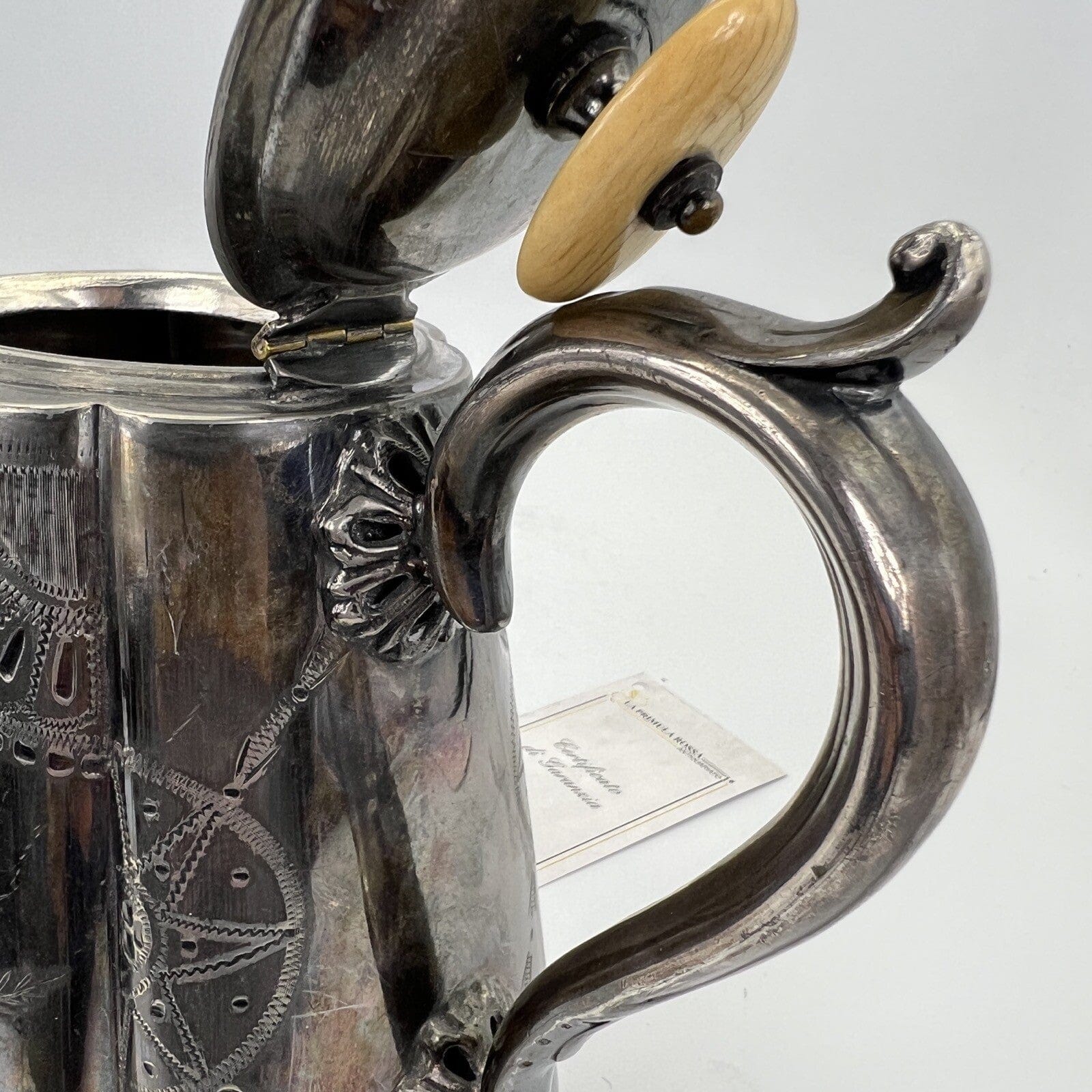 Teiera antica inglese in argento silverplate sheffield d'epoca ' 800 Caffettiera Categoria  Sheffield & Argento