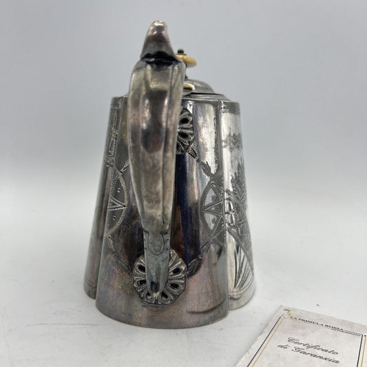 Teiera antica inglese in argento silverplate sheffield d'epoca ' 800 Caffettiera Categoria  Sheffield & Argento