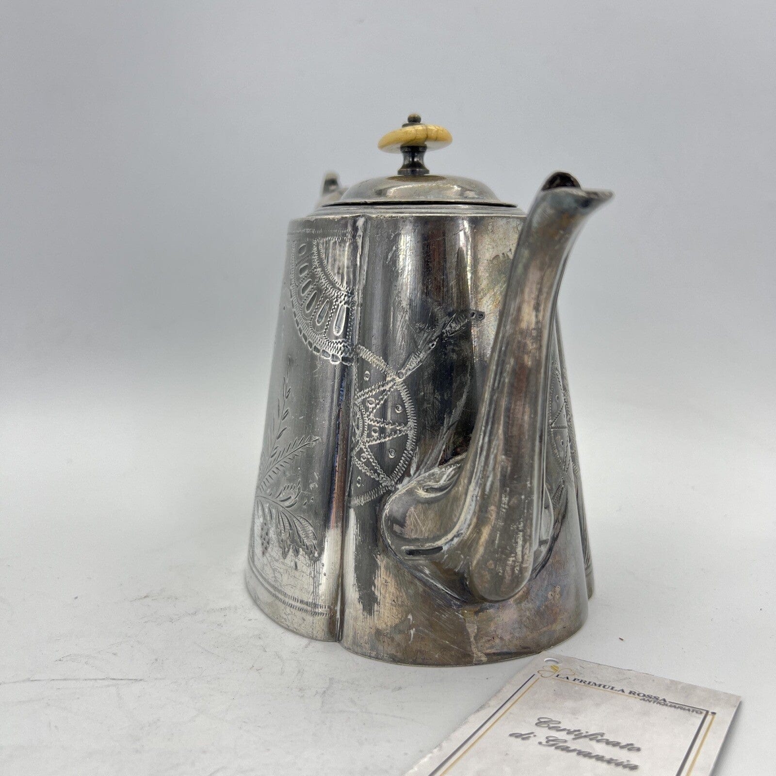 Teiera antica inglese in argento silverplate sheffield d'epoca ' 800 Caffettiera Categoria  Sheffield & Argento