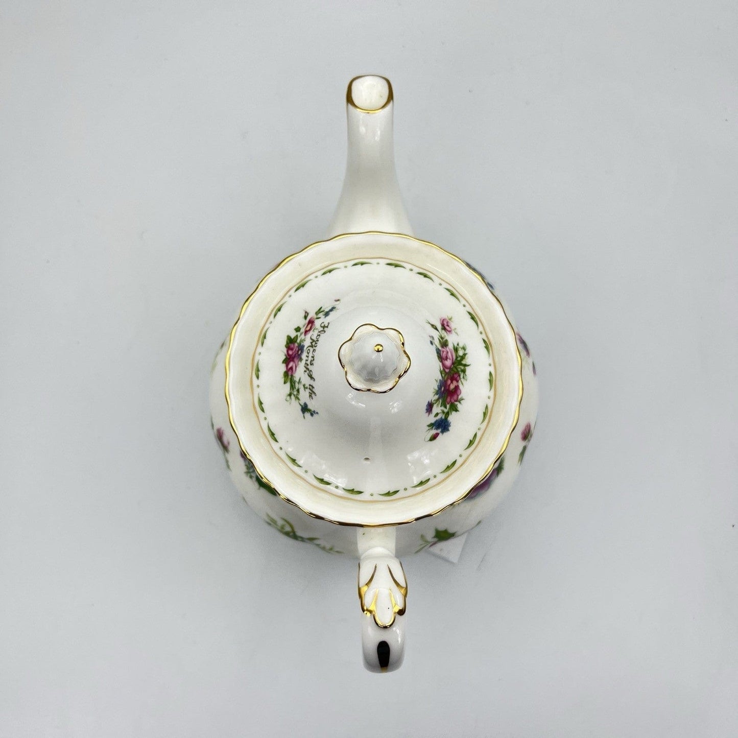 Teiera Grande in porcellana Royal Albert con mesi Flower of the Month The Categoria Servizio tazze - Tazze