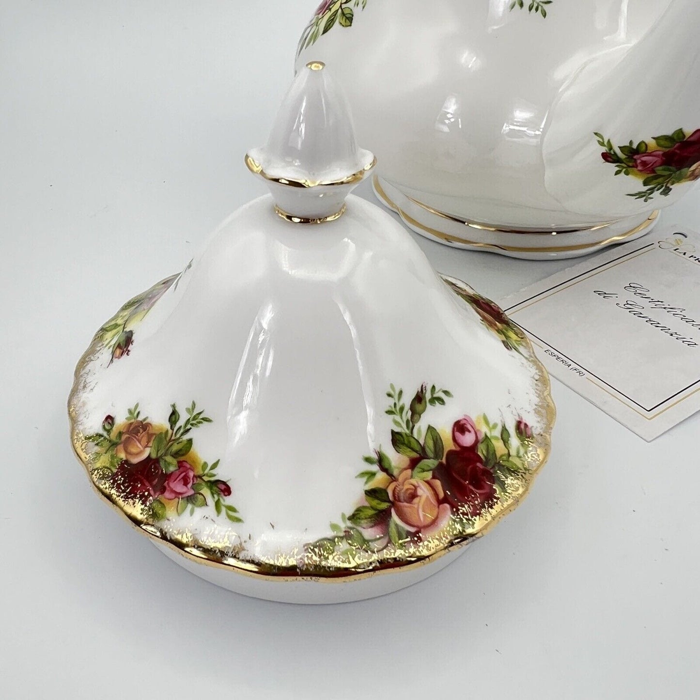 Teiera in porcellana Royal Albert Old Country Roses anni '60 Rose servizio the Categoria Servizio tazze - Tazze