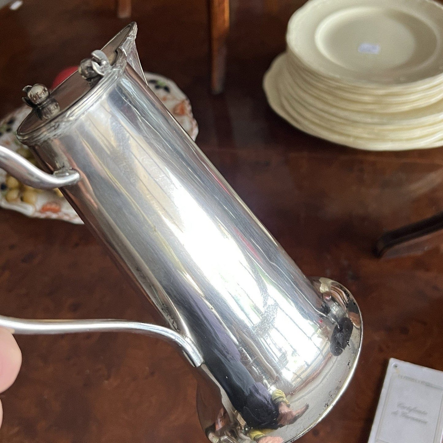 Teiera inglese in argento silver plated sheffield caffettiera antico Versatoio Categoria Sheffield & Argento