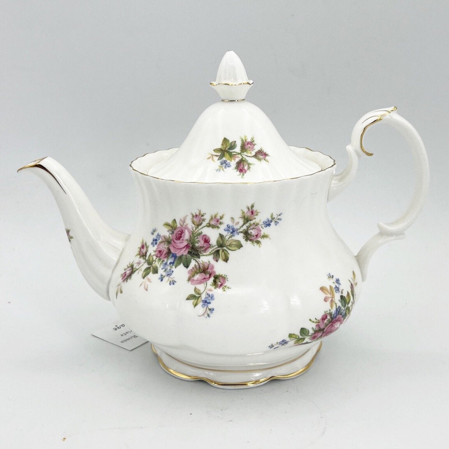 Teiera inglese in porcellana Vintage Royal Albert da tè The Moss Rose 1956 Categoria Servizio tazze - Tazze