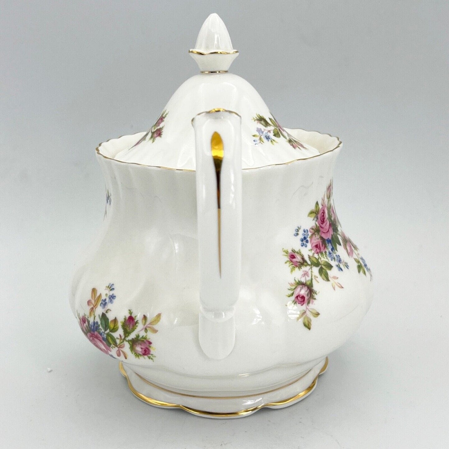 Teiera inglese in porcellana Vintage Royal Albert da tè The Moss Rose 1956 Categoria Servizio tazze - Tazze