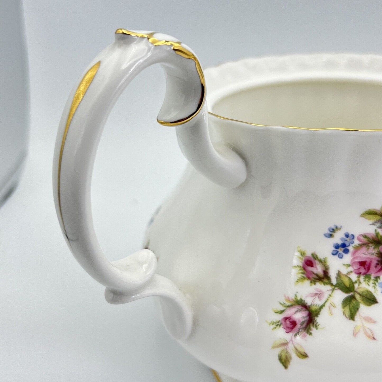 Teiera inglese in porcellana Vintage Royal Albert da tè The Moss Rose 1956 Categoria Servizio tazze - Tazze